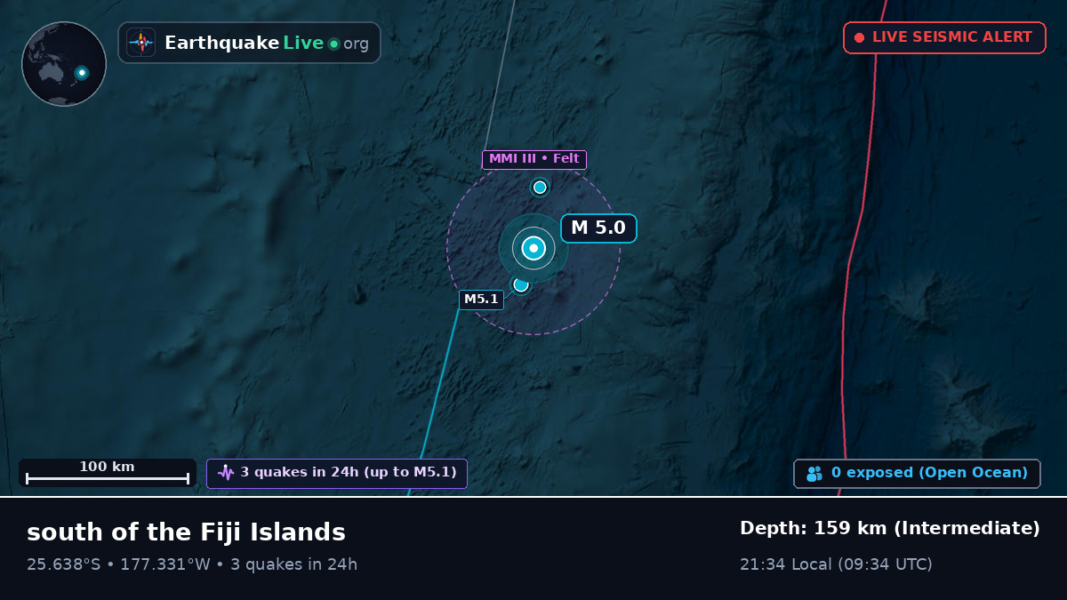 South Pacific Ocean (Kermadec Islands)