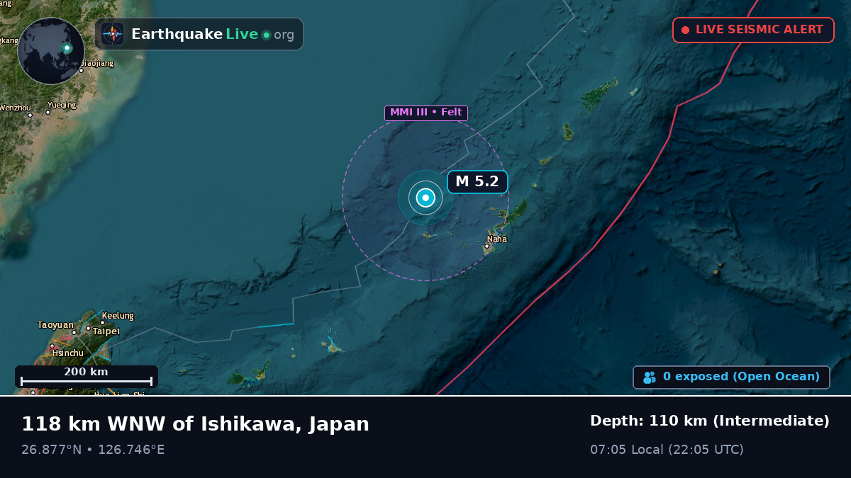 Off the coast of Naha, Japan