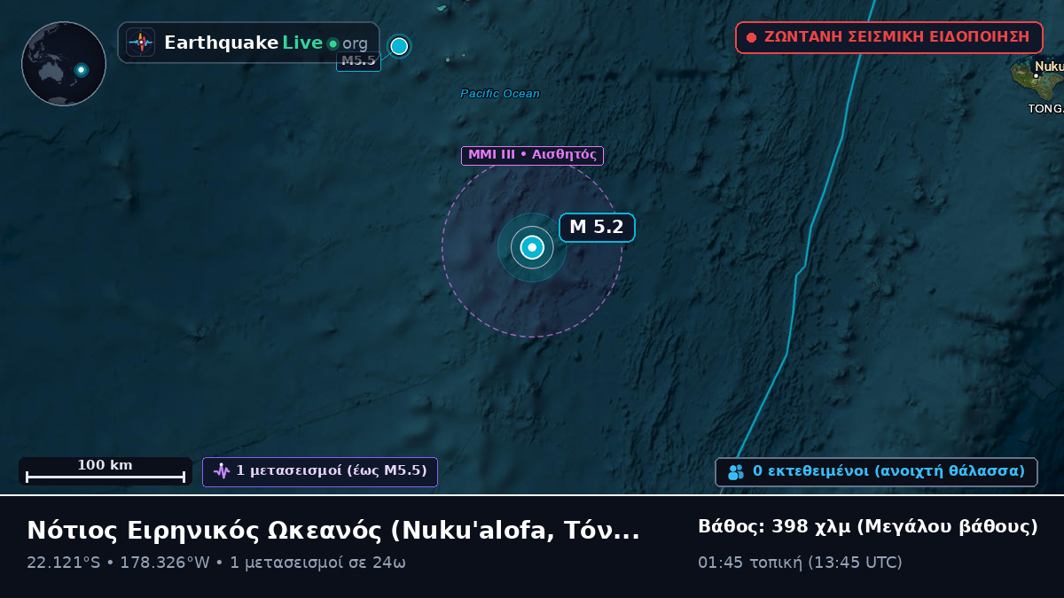 Νότιος Ειρηνικός Ωκεανός (Τόνγκα)
