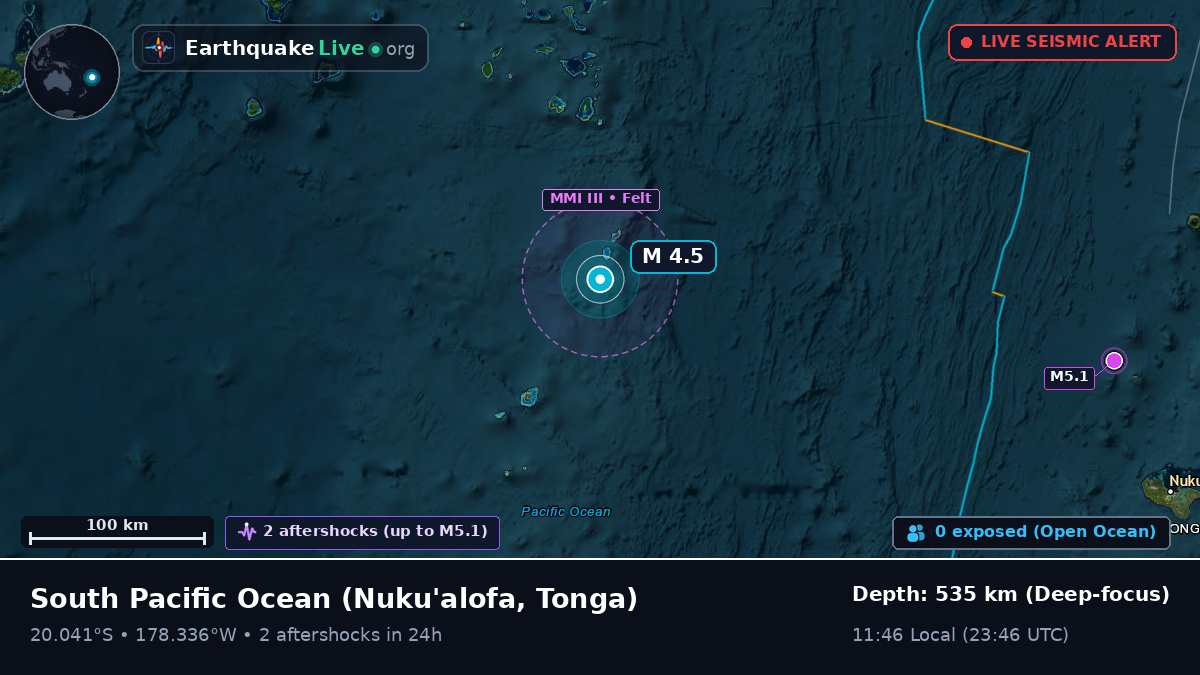 South Pacific Ocean (Tonga)