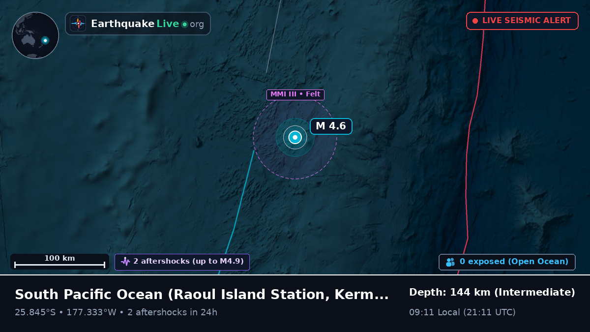 South Pacific Ocean (Kermadec Islands)