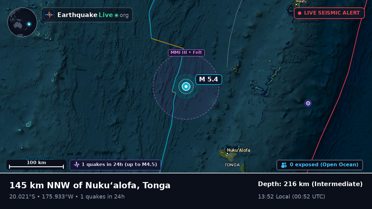 Off the coast of Nuku'alofa, Tonga