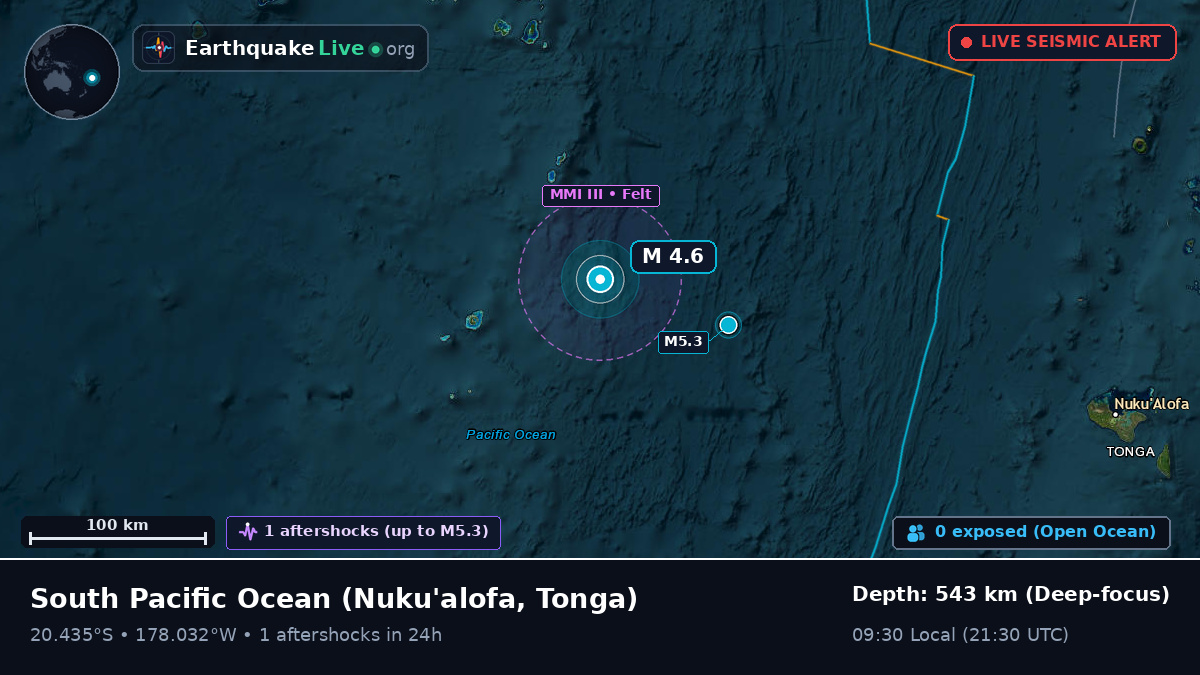South Pacific Ocean (Tonga)