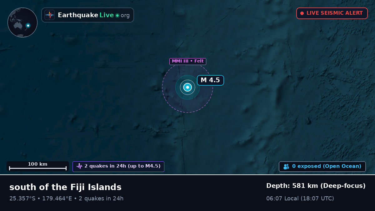 South Pacific Ocean (Kermadec Islands)