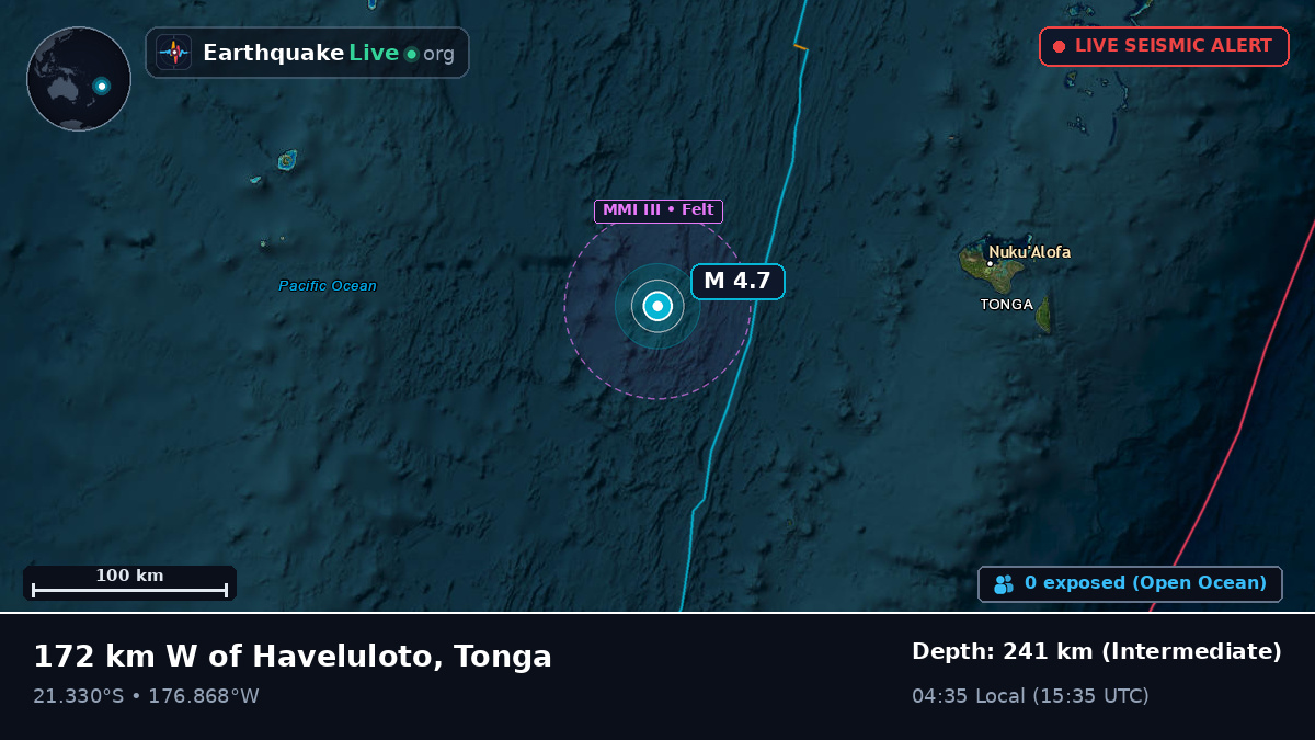 Off the coast of Nuku'alofa, Tonga