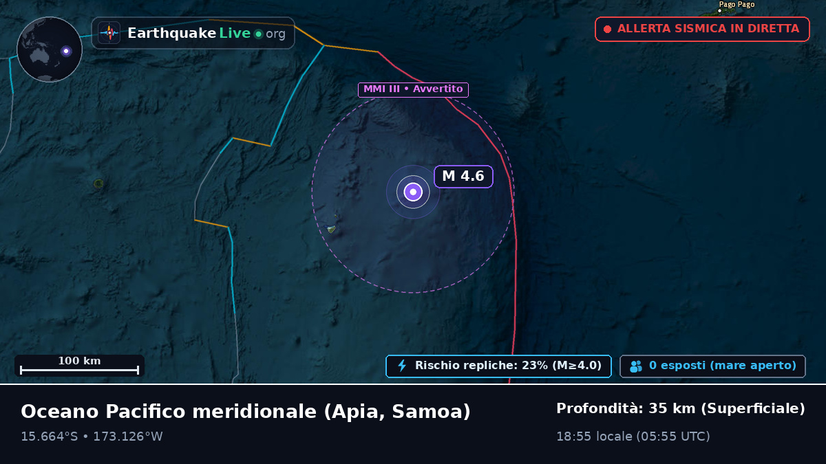 Oceano Pacifico meridionale (Samoa)