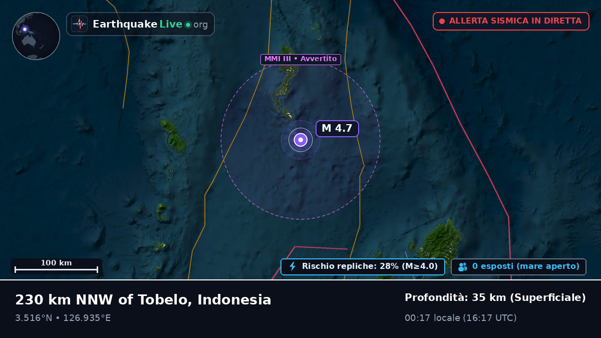 Oceano Pacifico settentrionale (Indonesia)
