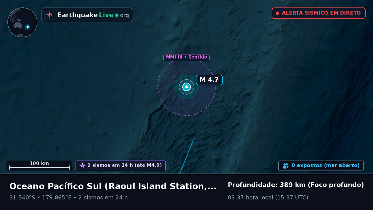 Oceano Pacífico Sul (Kermadec Islands)