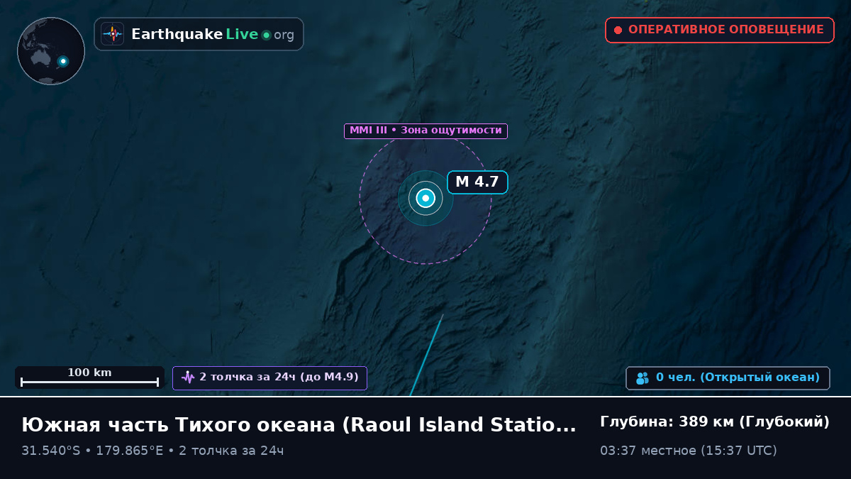 Южная часть Тихого океана (Kermadec Islands)