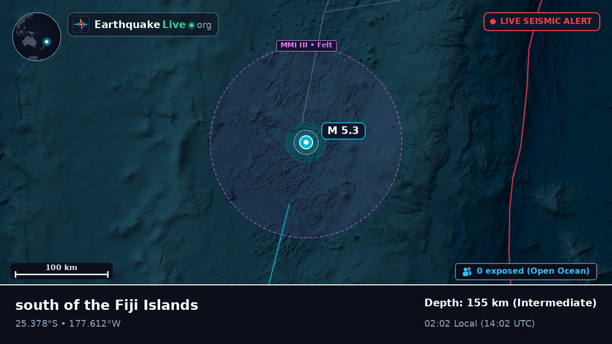 South Pacific Ocean (Kermadec Islands)