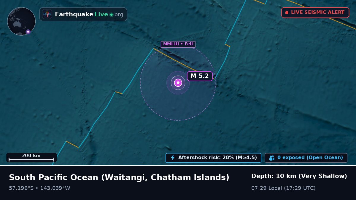 South Pacific Ocean (Chatham Islands)