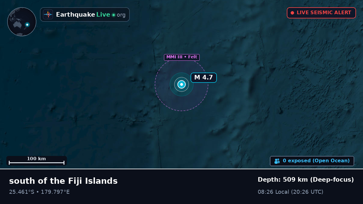 South Pacific Ocean (Kermadec Islands)