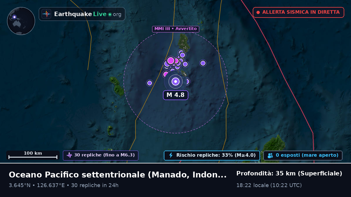 Oceano Pacifico settentrionale (Indonesia)