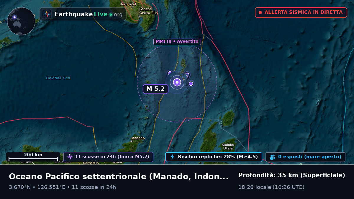 Oceano Pacifico settentrionale (Indonesia)