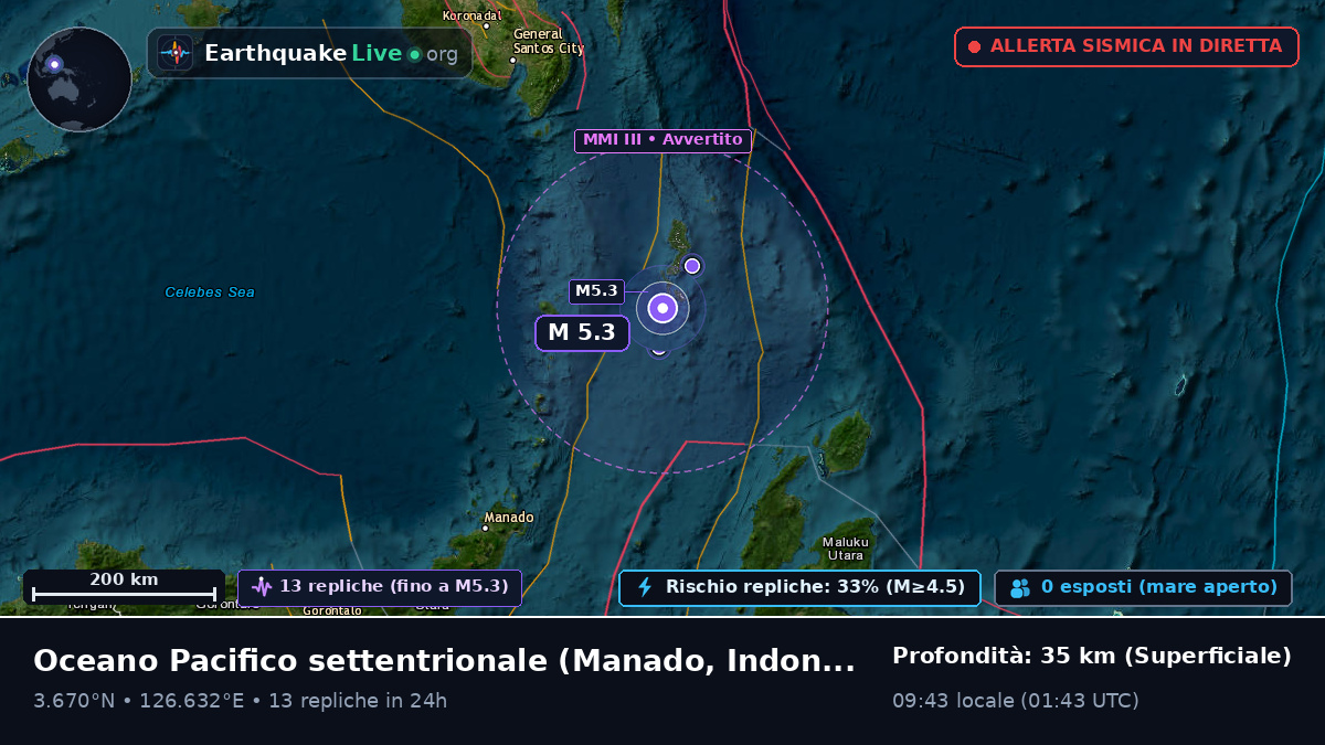Oceano Pacifico settentrionale (Indonesia)