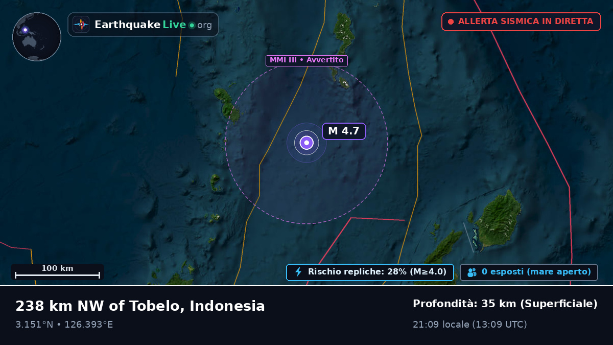 Oceano Pacifico settentrionale (Indonesia)
