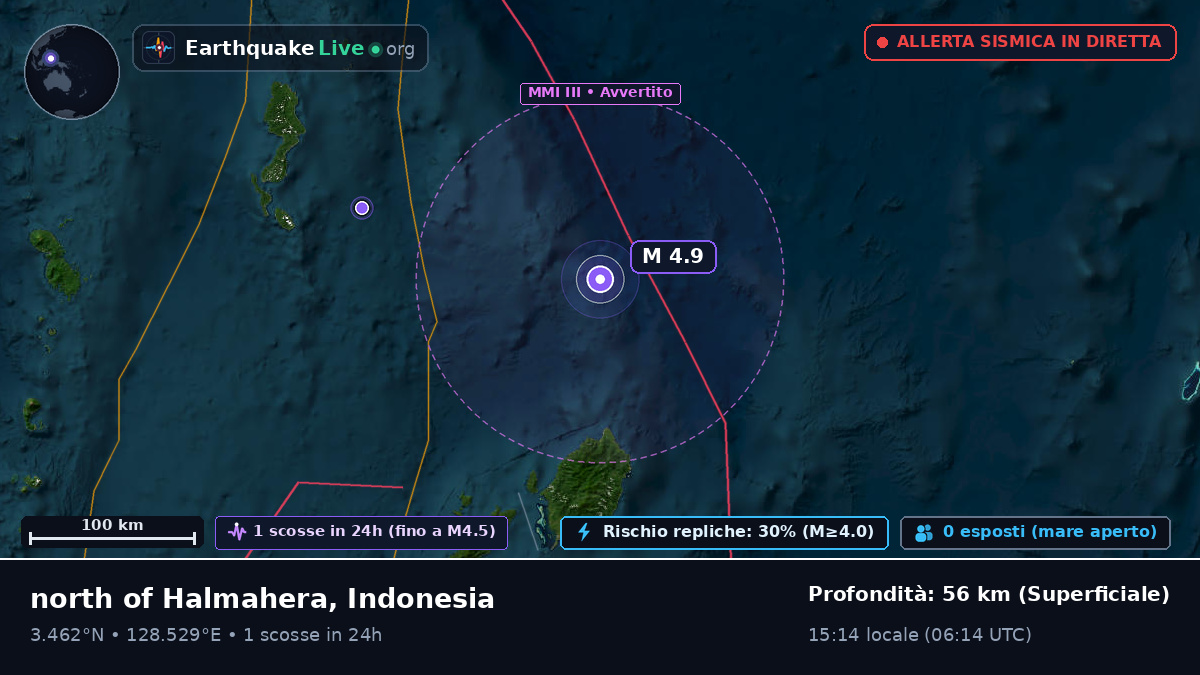 Oceano Pacifico settentrionale (Indonesia)