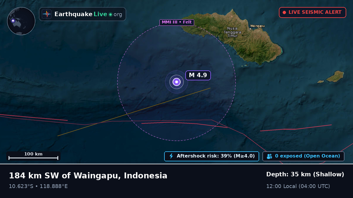 Off the coast of Raba, Indonesia