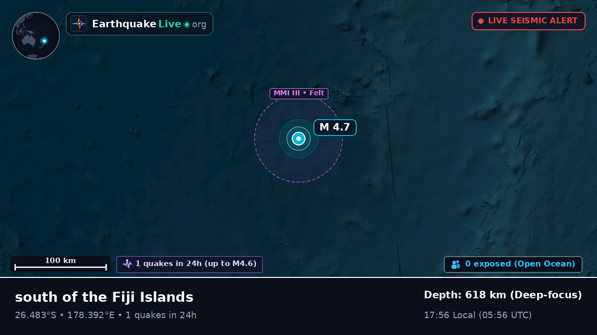 South Pacific Ocean (Kermadec Islands)