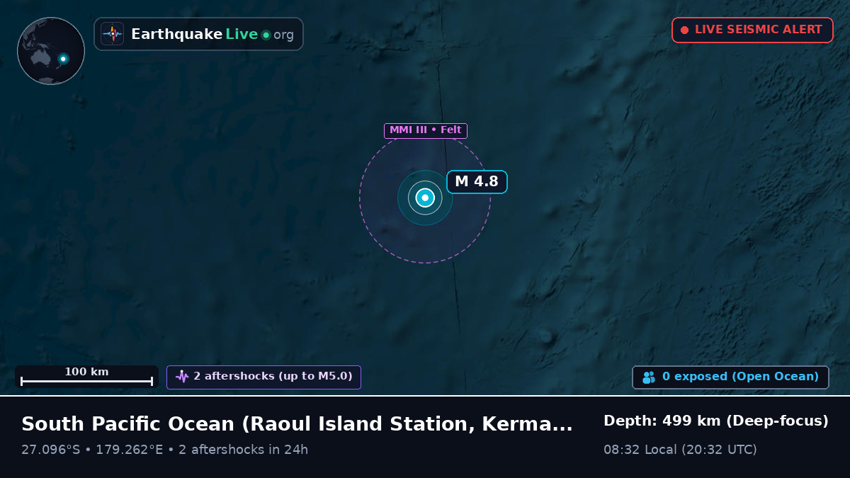 South Pacific Ocean (Kermadec Islands)