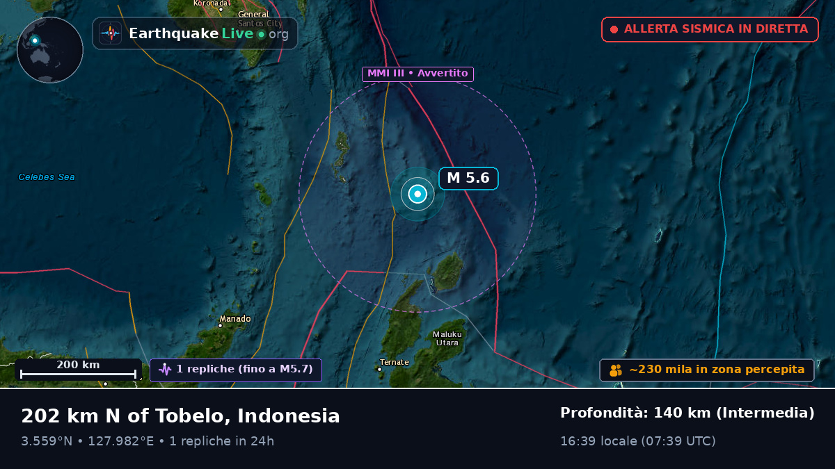 Oceano Pacifico settentrionale (Indonesia)