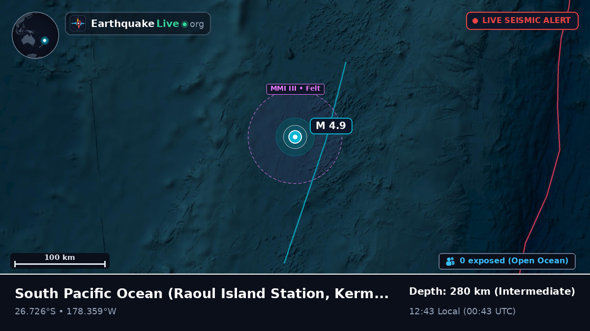 South Pacific Ocean (Kermadec Islands)