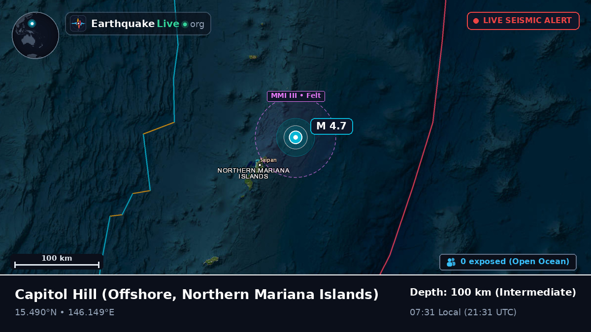 Off the coast of Capitol Hill, Northern Mariana Islands