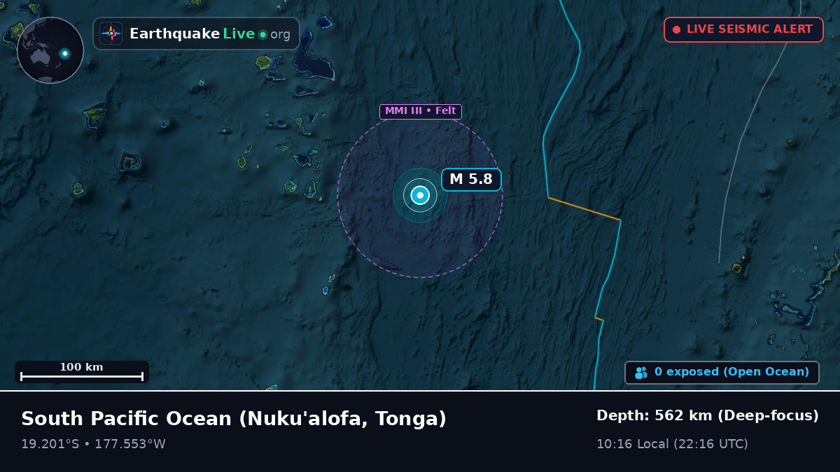 South Pacific Ocean (Tonga)