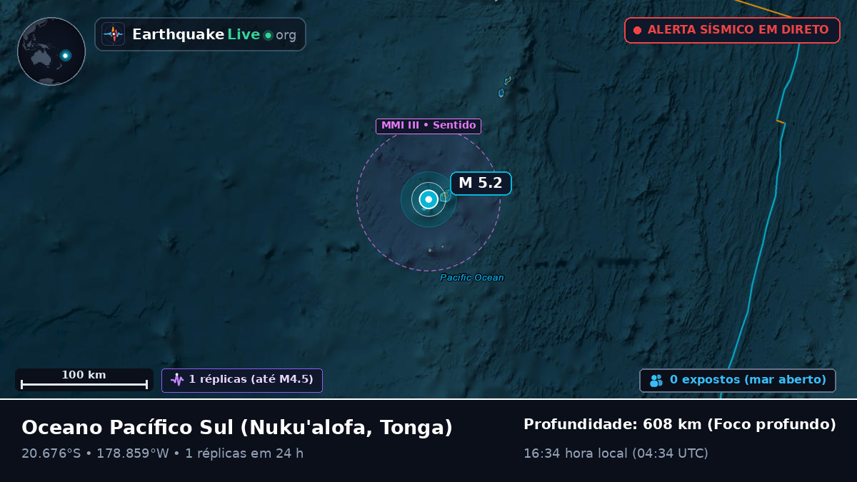 Oceano Pacífico Sul (Tonga)