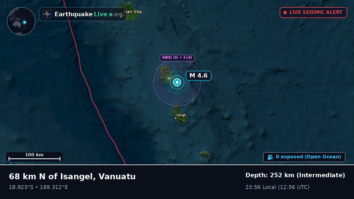 Off the coast of Port Vila, Vanuatu
