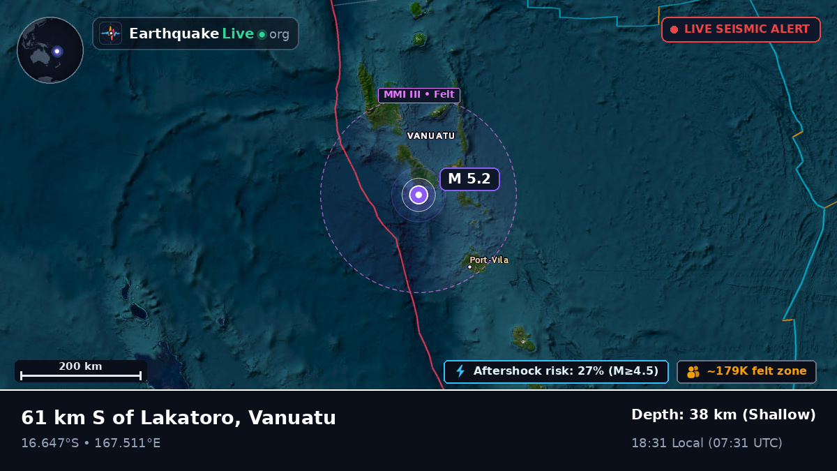 Off the coast of Port Vila, Vanuatu