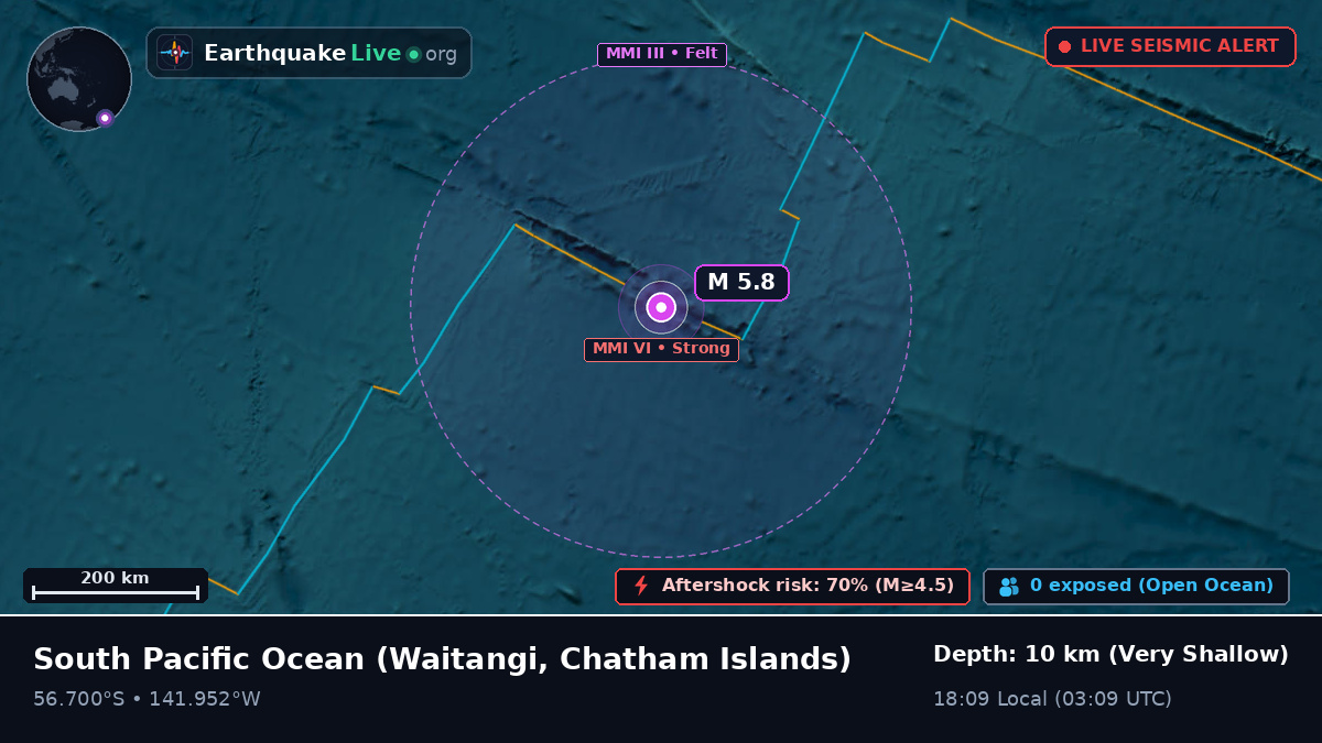 South Pacific Ocean (Chatham Islands)