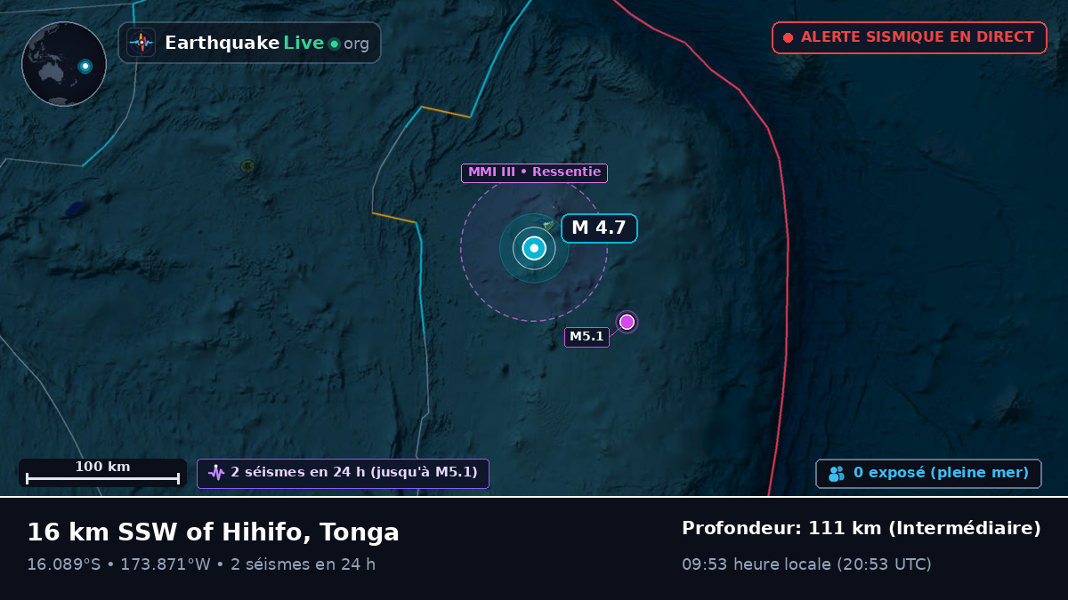 Océan Pacifique Sud (Tonga)