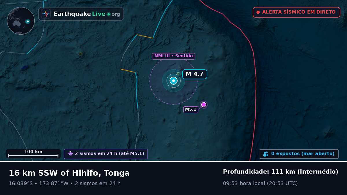 Oceano Pacífico Sul (Tonga)