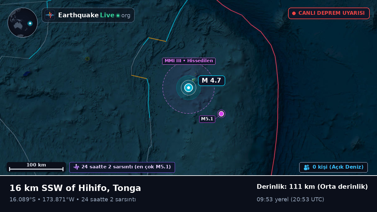 Güney Pasifik Okyanusu (Tonga)