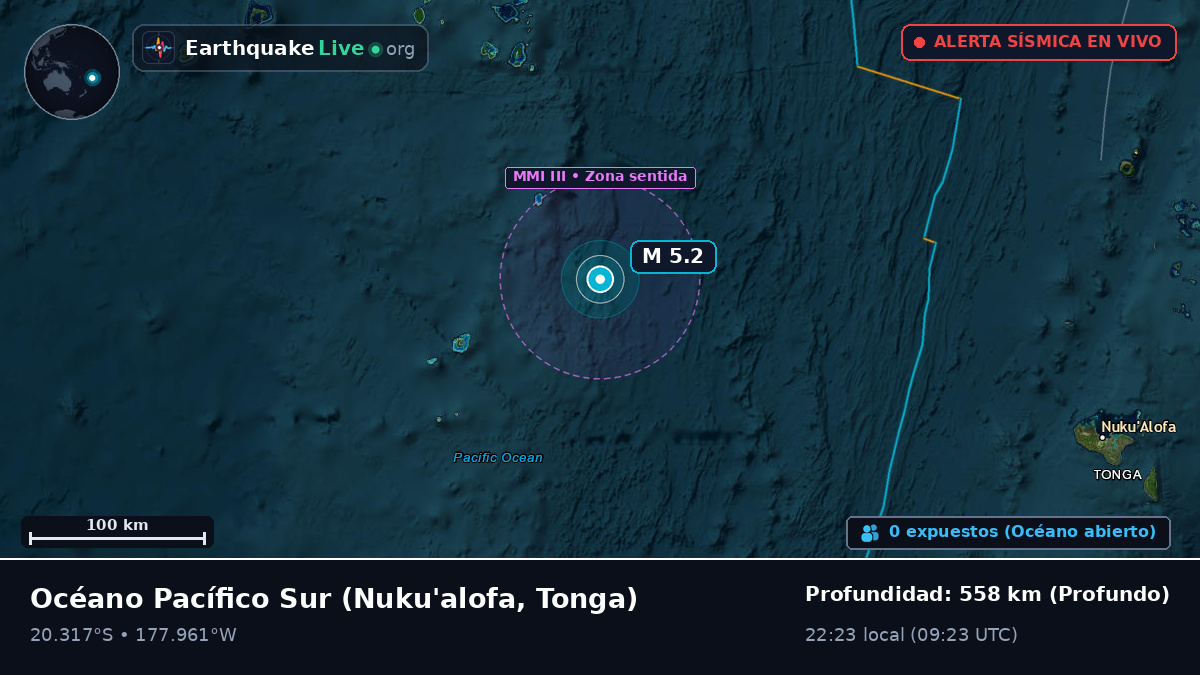 Océano Pacífico Sur (Tonga)