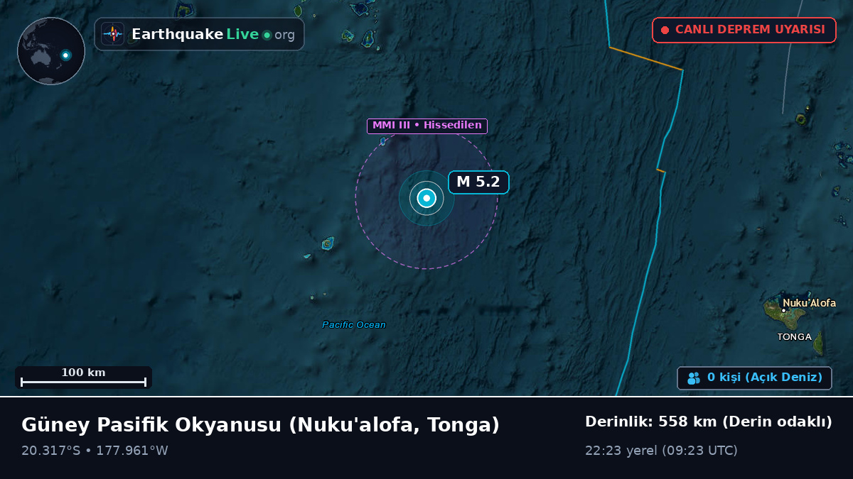 Güney Pasifik Okyanusu (Tonga)