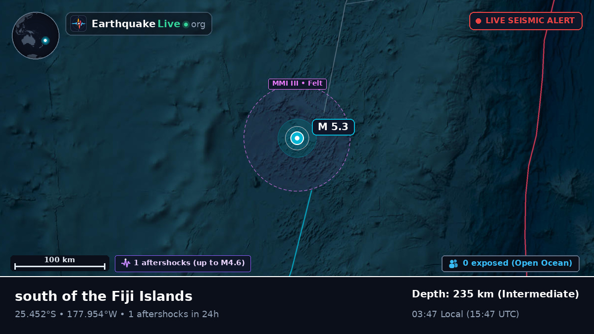 South Pacific Ocean (Kermadec Islands)