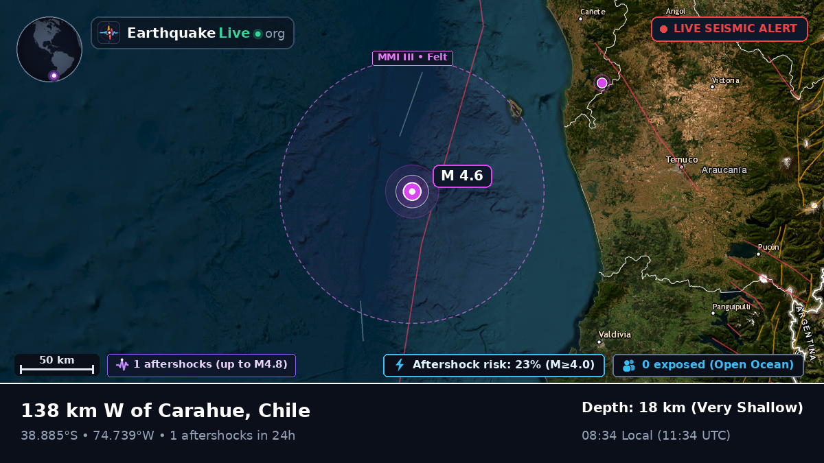 Off the coast of Valdivia, Chile