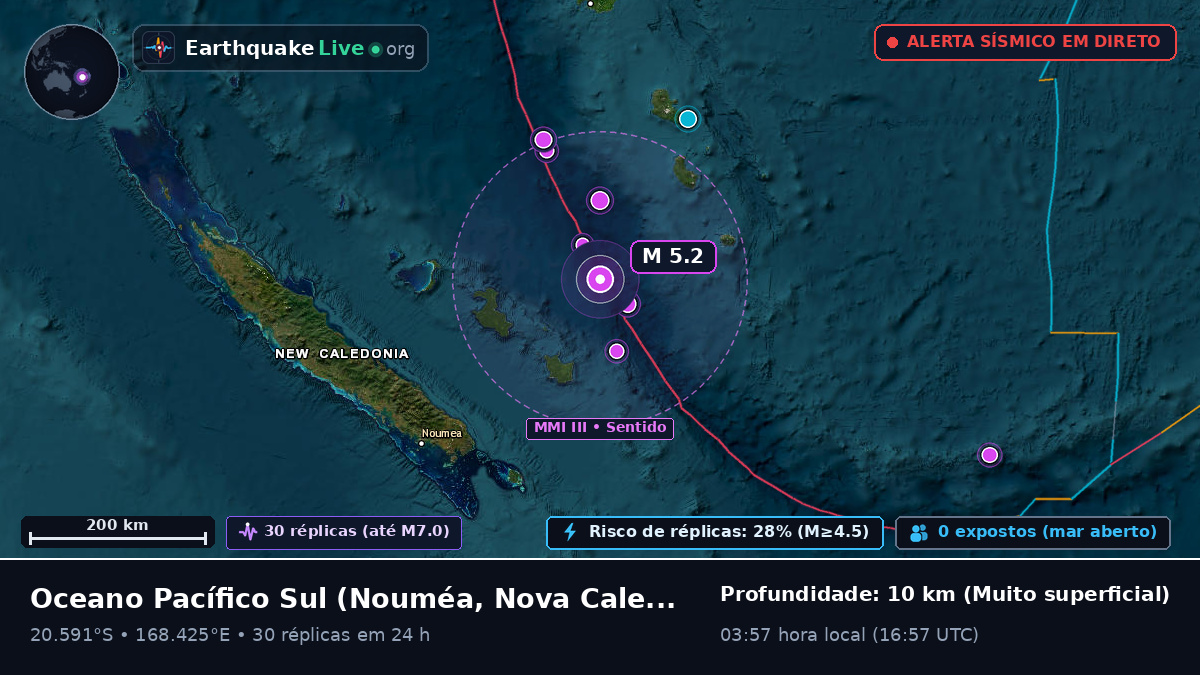 Oceano Pacífico Sul (Nova Caledónia)