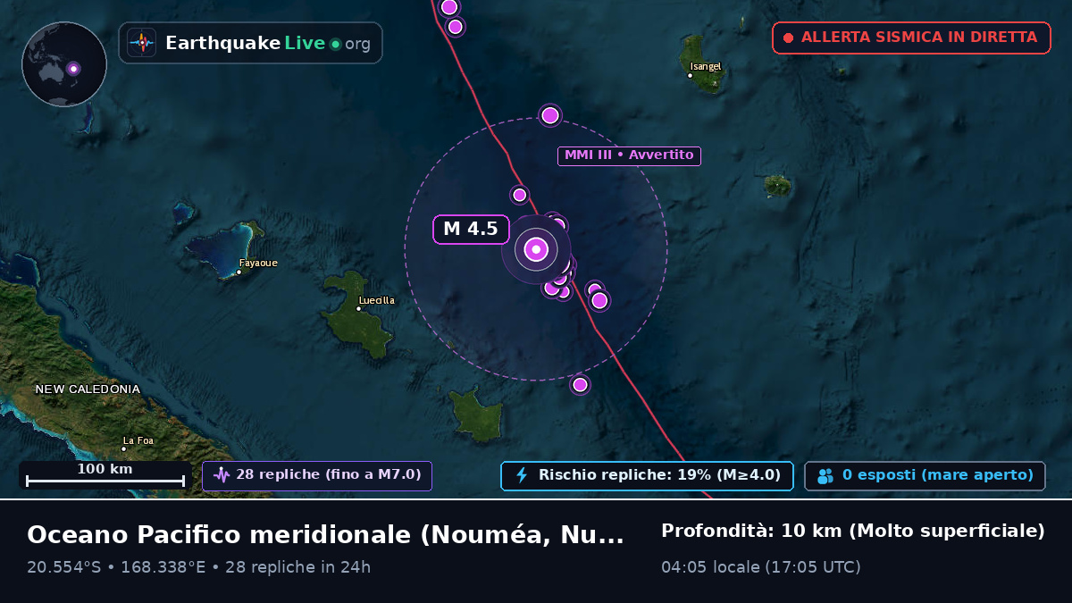 Oceano Pacifico meridionale (Nuova Caledonia)