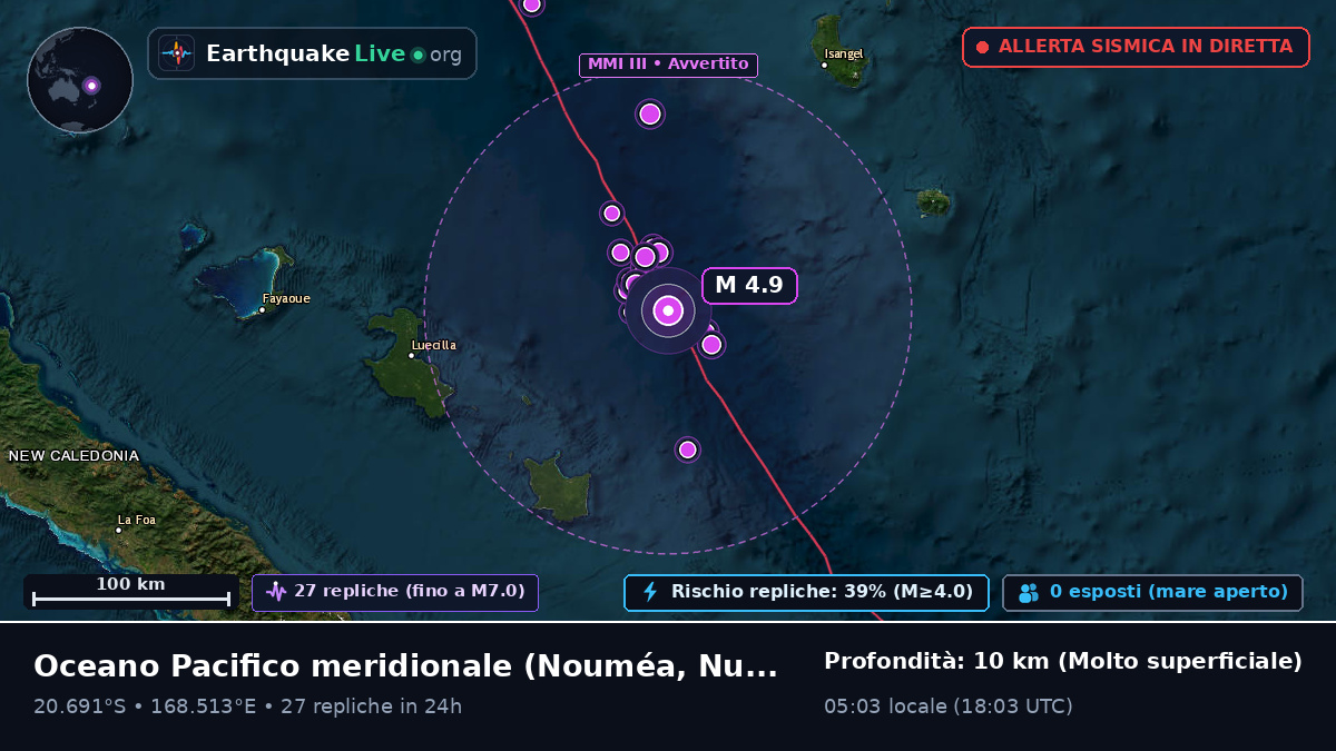 Oceano Pacifico meridionale (Nuova Caledonia)