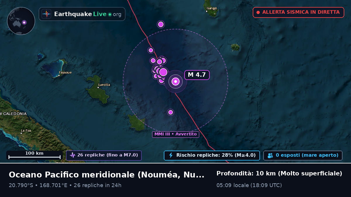 Oceano Pacifico meridionale (Nuova Caledonia)
