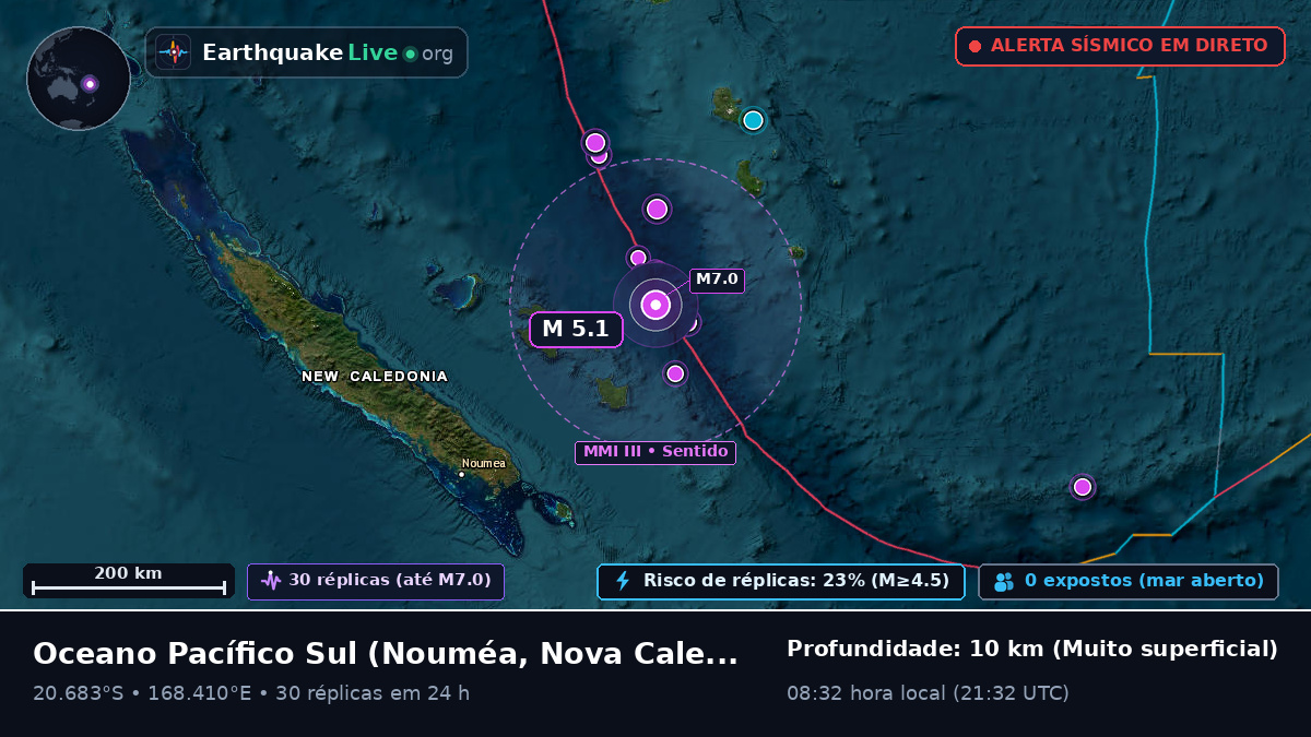 Oceano Pacífico Sul (Nova Caledónia)