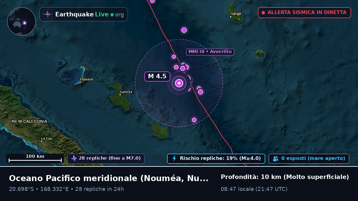 Oceano Pacifico meridionale (Nuova Caledonia)