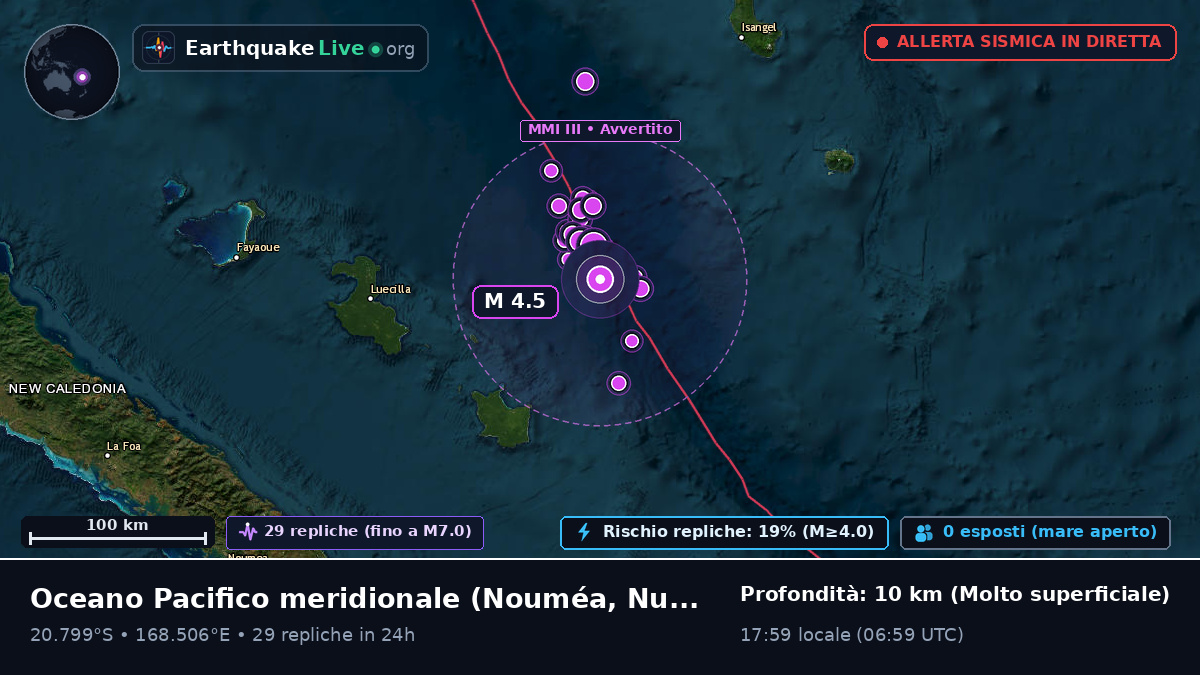 Oceano Pacifico meridionale (Nuova Caledonia)