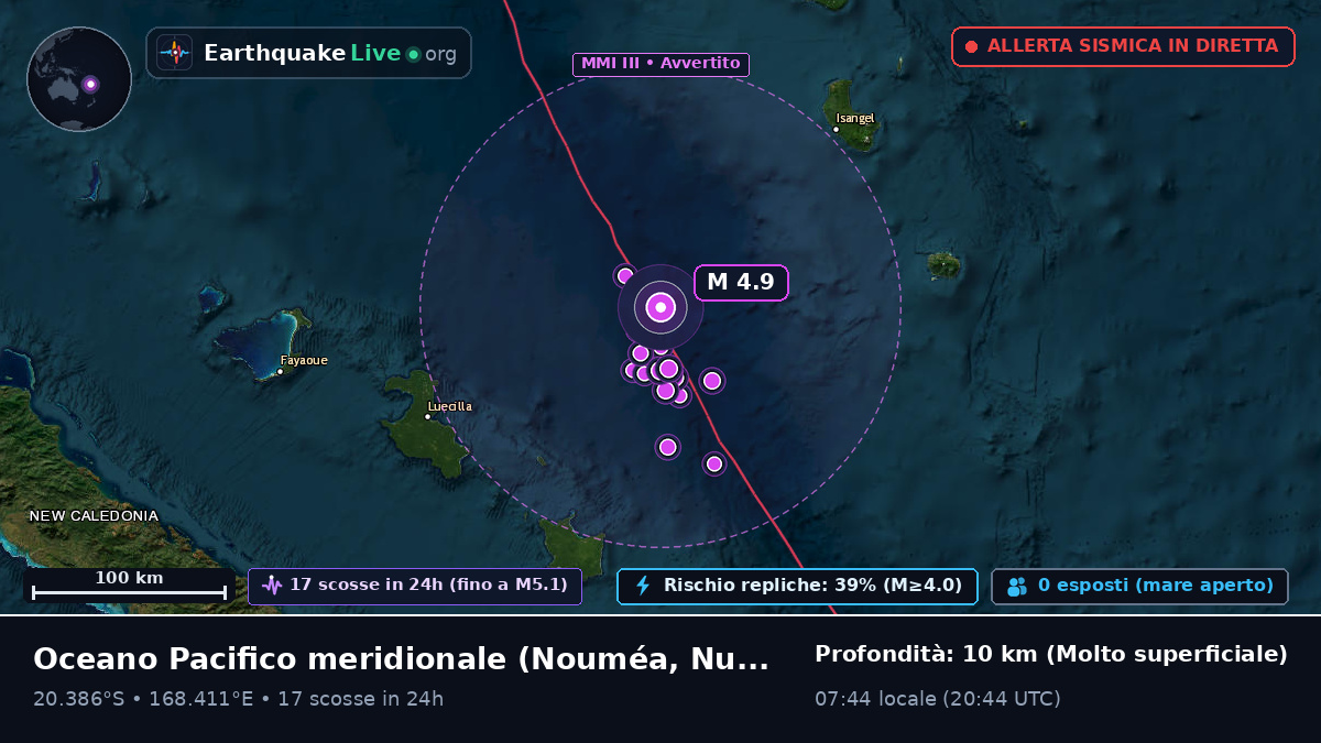 Oceano Pacifico meridionale (Nuova Caledonia)