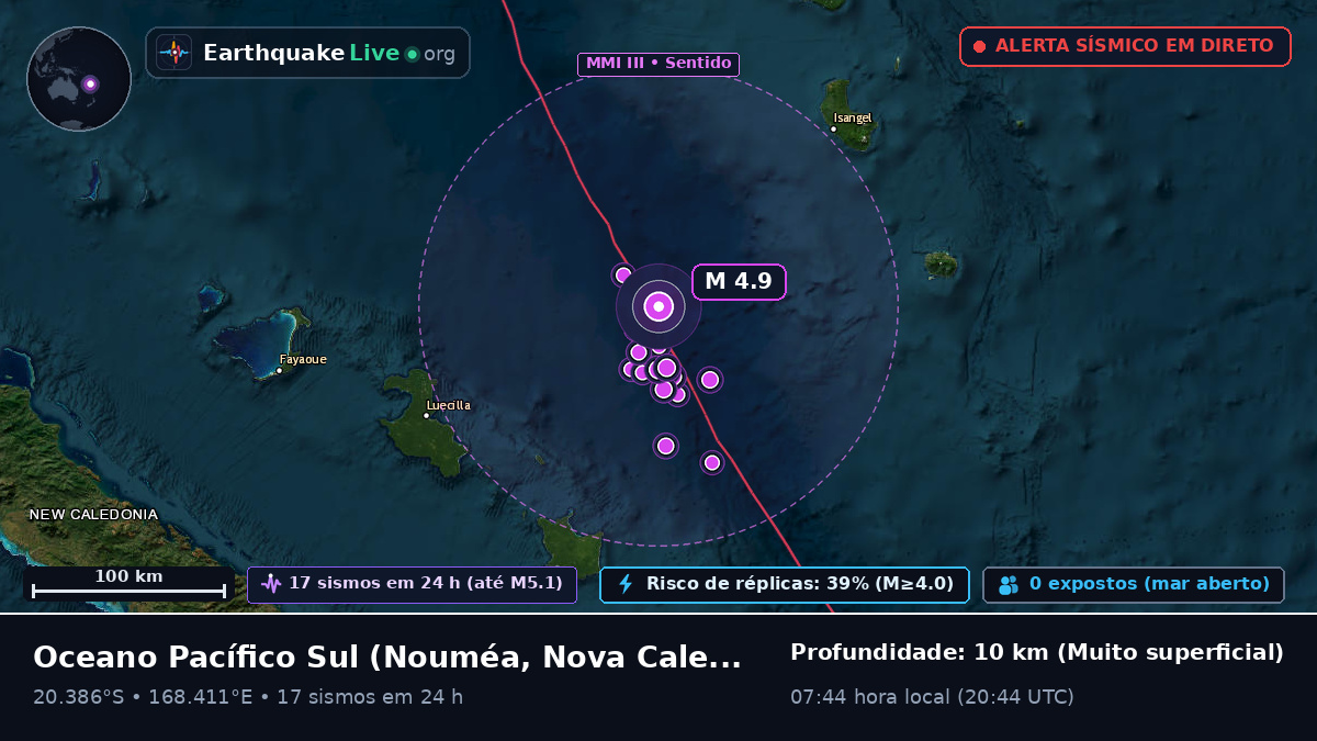 Oceano Pacífico Sul (Nova Caledónia)
