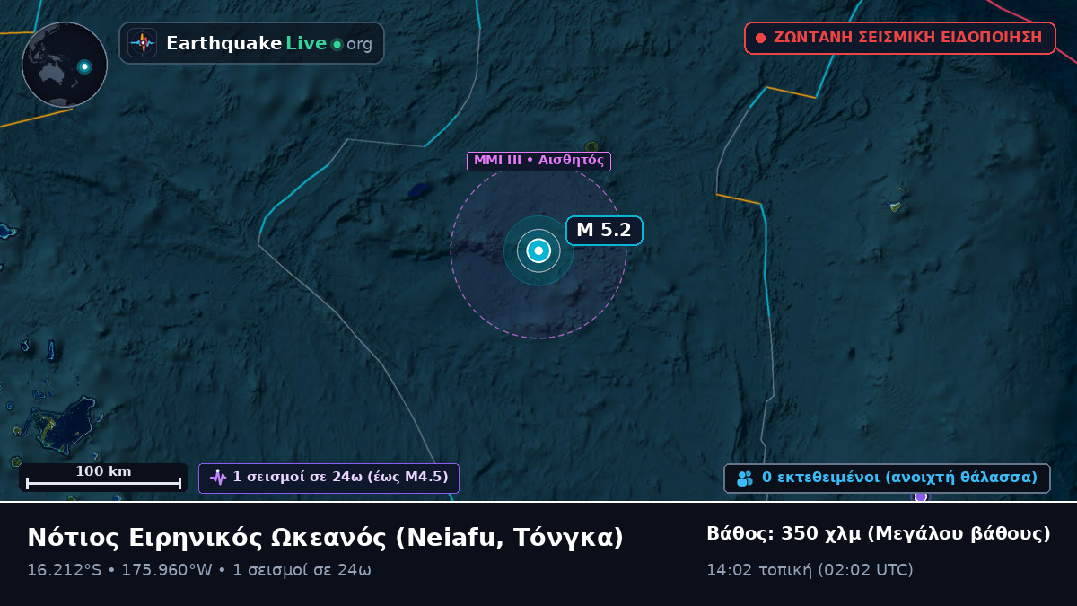Νότιος Ειρηνικός Ωκεανός (Τόνγκα)