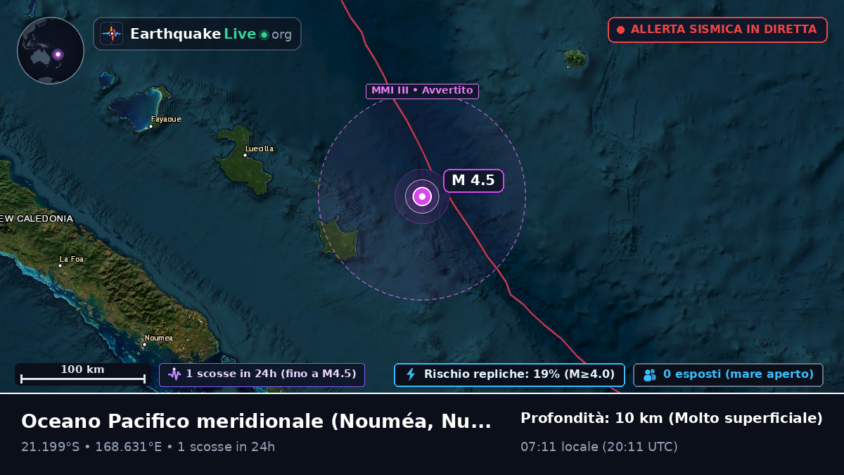 Oceano Pacifico meridionale (Nuova Caledonia)